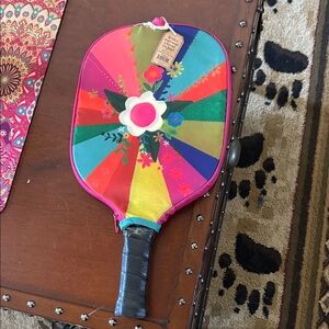 NATURAL LIFE Colorful Floral Pickleball Paddle/Racquet with floral cover
